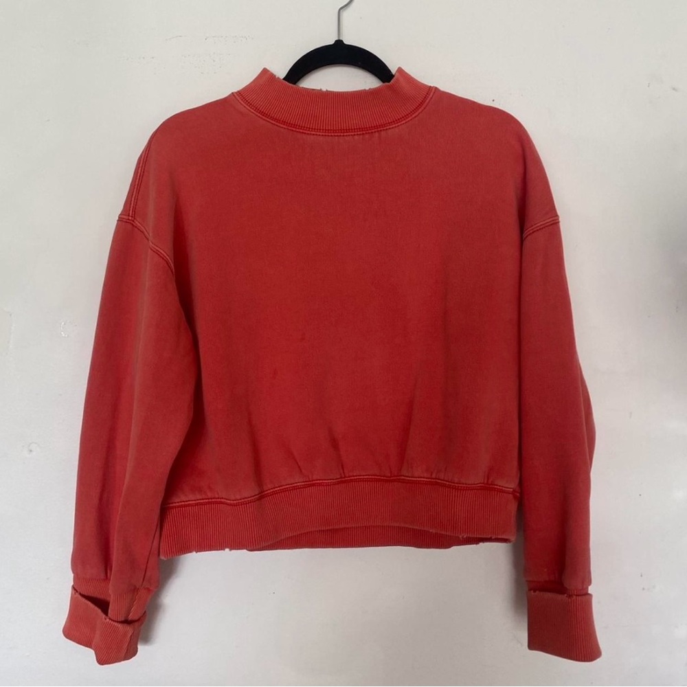Free People We the Free Crewneck Sweatshirt Size Small red orange